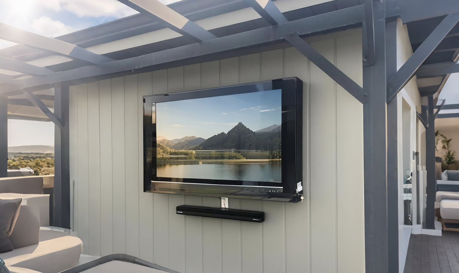 How much does the casing affect the sound quality of a TV's built-in speakers?