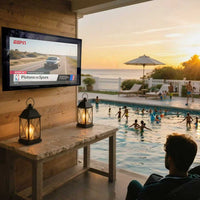 Waterproof Outdoor TV Enclosure With Transparent Front Panel (Double Sliding Doors),Two Years Warranty,Including TV Wall Mount Bracket,Up To 33%.