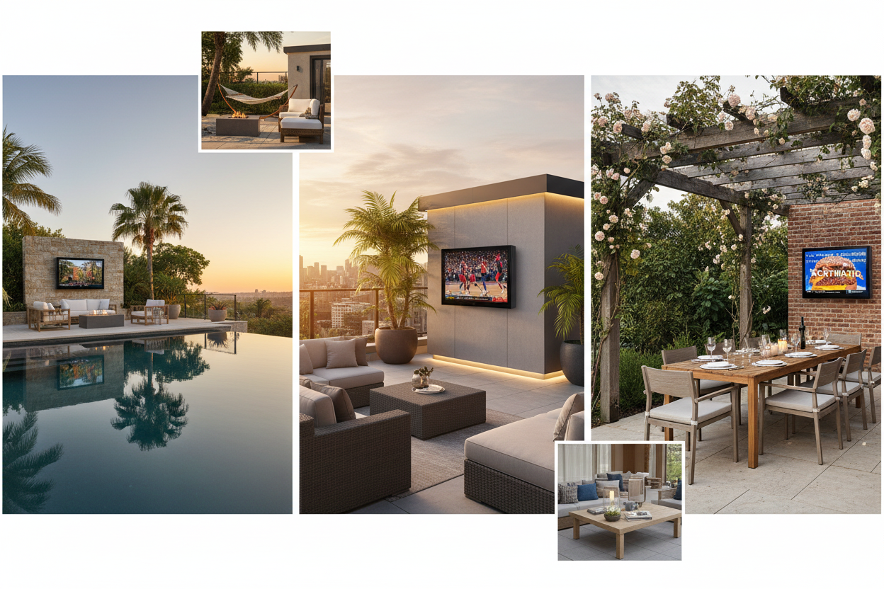 10 Outdoor Terrace Living Ideas and Outdoor TV Enclosures Introduction ...